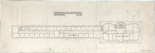 Fischer, Theodor; München - Freimann; Ledigenheim - Vorprojekt (Grundriss OG)
