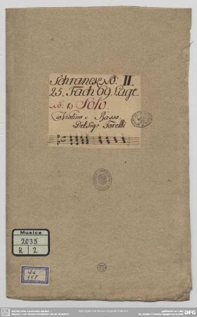 Sonatas - Mus.2035-R-2 : vl, bc - e; GieT 60; PasT A.1.3.8