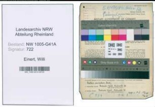 Entnazifizierung Willi Einert , geb. 16.09.1919 (Bahnpolizist)