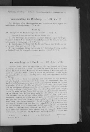 Versammlung zu Lübeck. - 1454 Juni-Juli.