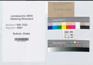Entnazifizierung Walter Bullock , geb. 00.00.0000 ()