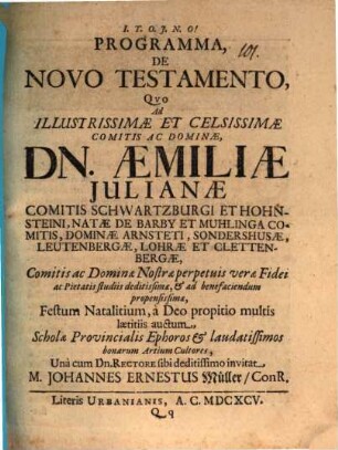 Programma de Novo Testamento