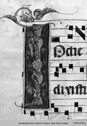 Antiphonar : Initiale I mit einer menschlichen Büste