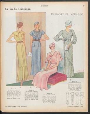 La moda femenina : Durante el veraneo