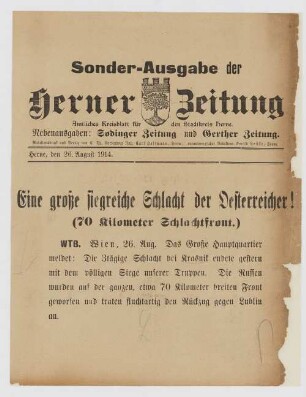 "Eine große siegreiche Schlacht der Oesterreicher!"