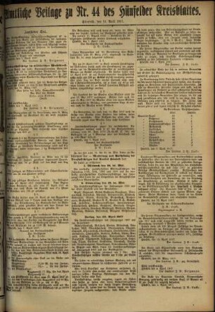 Zweite Ausgabe vom Donnerstag, den 12. April 1917.
