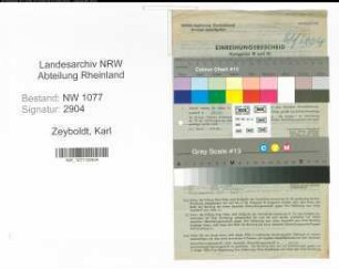 Entnazifizierung Karl Zeyboldt , geb. 00.00.0000 (Polizist)