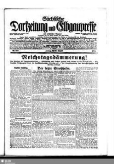 Sächsische Dorfzeitung und Elbgaupresse : mit Loschwitzer Anzeiger ; Tageszeitung für das östliche Dresden u. seine Vororte