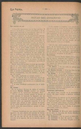 Notas del congreso