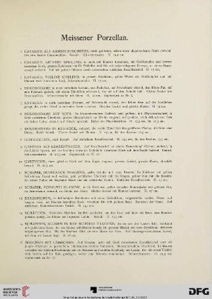 Meissener Porzellan (Nr. 1-180)
