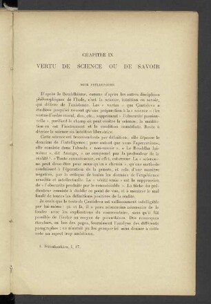 Chapitre IX Vertu de science ou de savoir