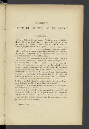 Chapitre IX Vertu de science ou de savoir