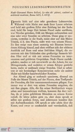 Poussins Lebensgewohnheiten
