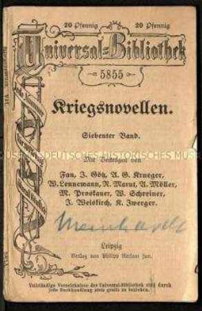 Anthologie von Erlebnisberichten aus dem Ersten Weltkrieg, Bd. 7