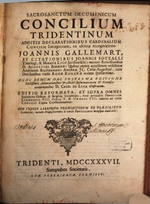 Concilium Sacrosanctum Tridentinum