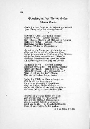 Spaziergang der Verwundeten. Erdmann Graeser.