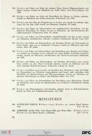 Miniaturen (Nr. 985-1144)
