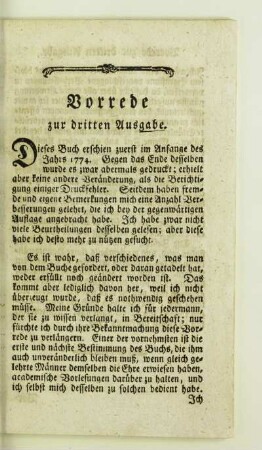 Vorrede zur dritten Ausgabe