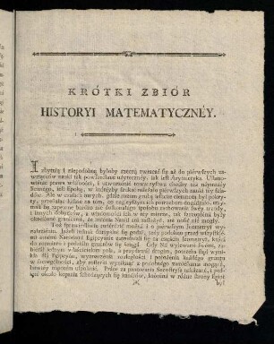a1r-b4v, Krótki Zbior Historyi Matematycznéy
