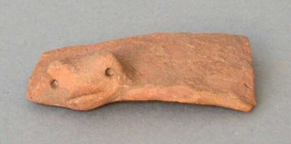 Rim fragment from clay vessel