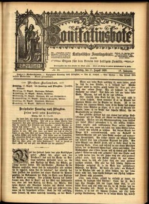 Erste Ausgabe vom Sonntag, den 17. August 1902.