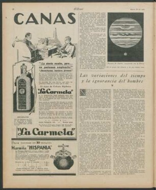 Las variaciones del tiempo y la ignorancia del hombre