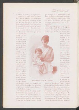 [Fotografía de] Señora Adriana Montt de Lagarrigue