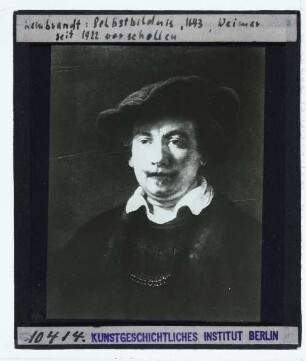 Rembrandt (Umkreis), Selbstbildnis mit Barett, ca. 1640 (Privatsammlung)