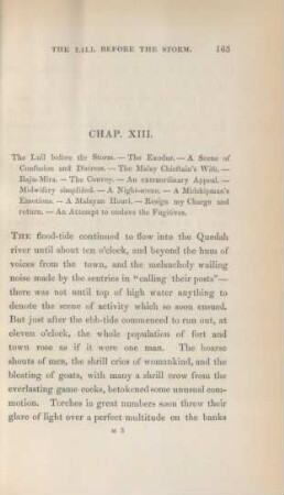 Chap. XIII. The lull before the storm ...