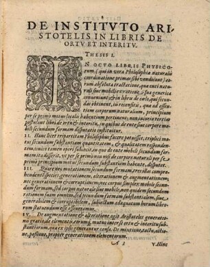 Dispvtatio Philosophica De Ente Sive Corpore Natvrali Habente Principivm Motvs Secvndvm Svbstantiam