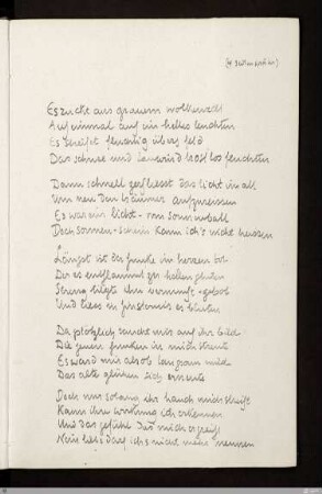 Es zuckt aus grauem wolkenzelt : [SW I: H4]; [SW I, S. 37/116]