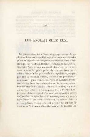 XIX. Les Anglais chez eux
