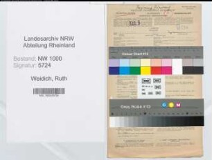 Entnazifizierung Ruth Weidich, geb. 10.03.1915 (Dolmetscherin)