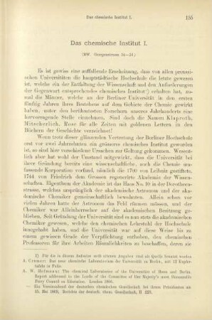 Das chemische Institut I.