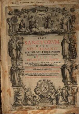Flos Sanctorum cioè vite de santi, 1