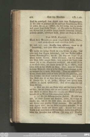 Das XLII. Capitel. Was den Menschen zum täglichen Lobe Gottes anmahne und treiben soll.
