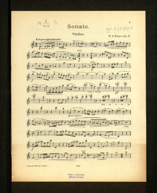 Sonate. Violine.