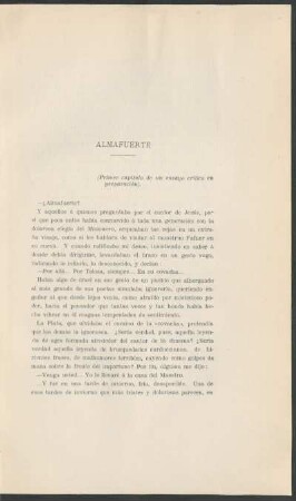 Almafuerte : (Primer capítulo de un ensayo crítico en preparación)