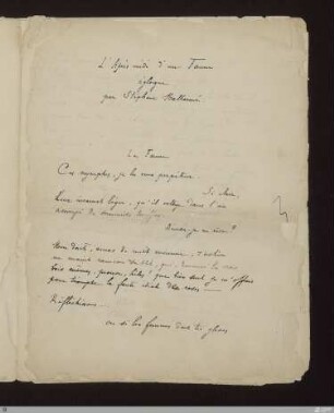 L' Après midi d'un Faune: églogue (L'après-midi d'un faune: églogue) / Stéphane Mallarmé