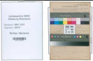 Entnazifizierung Marianne Richter , geb. 16.02.1921 ()
