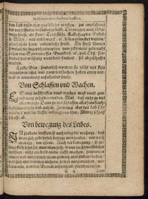 Von Schlaffen und Wachen.