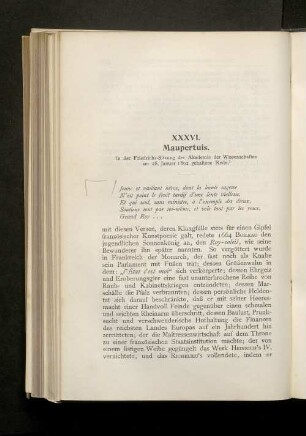 XXXVI. Maupertuis.