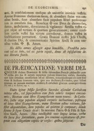 De prædicatione verbi dei.