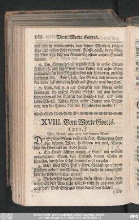 XVIII. Vom Worte Gottes.