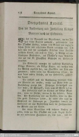 Dreyzehntes Kapitel, Von der Ausbreitung und Zertheilung flüßiger Materien durch die Elektricität