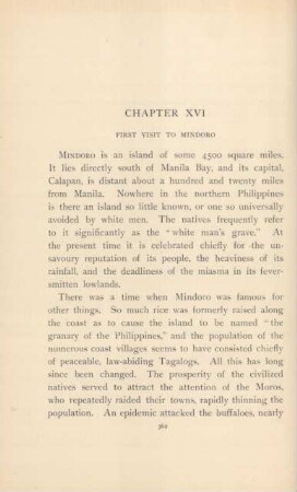 Chapter XVI. First visit to Mindoro