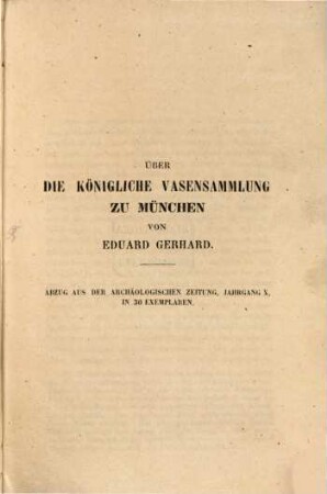 Über die königliche Vasensammlung zu München