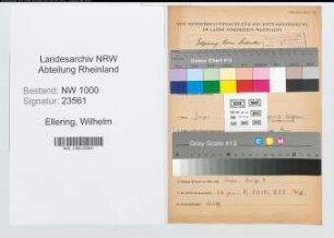 Entnazifizierung Wilhelm Ellering, geb. 26.12.1906 (Heizer)