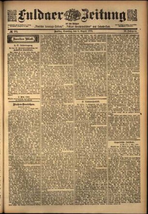 Zweite Ausgabe vom Samstag, den 09. August 1902.