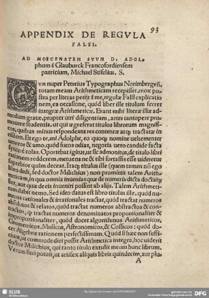 APPENDIX DE REGVLA FALSI.
